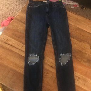 Free People Busted High Waisted Skinny Jeans